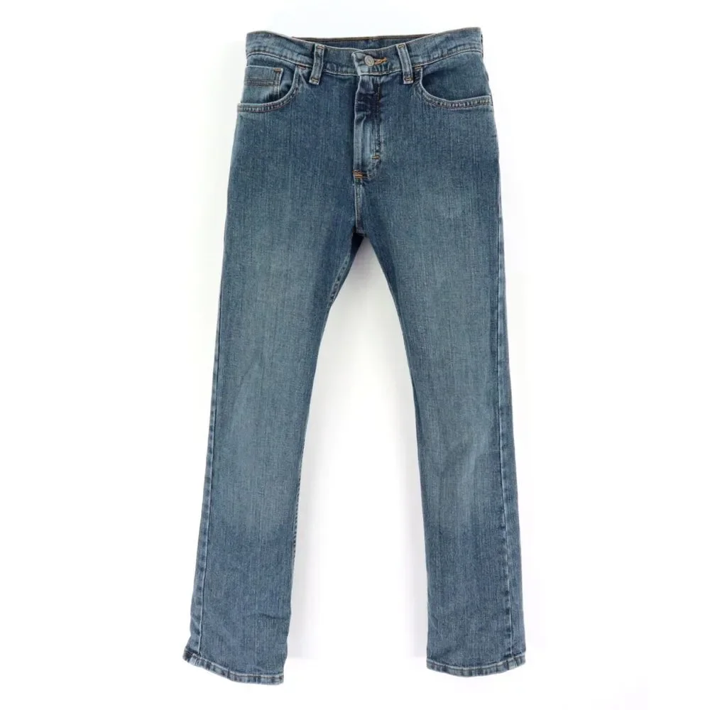 Wrangler Straight Leg Jeans Boys Size 16‎ Blue Cotton Blend Mid Rise